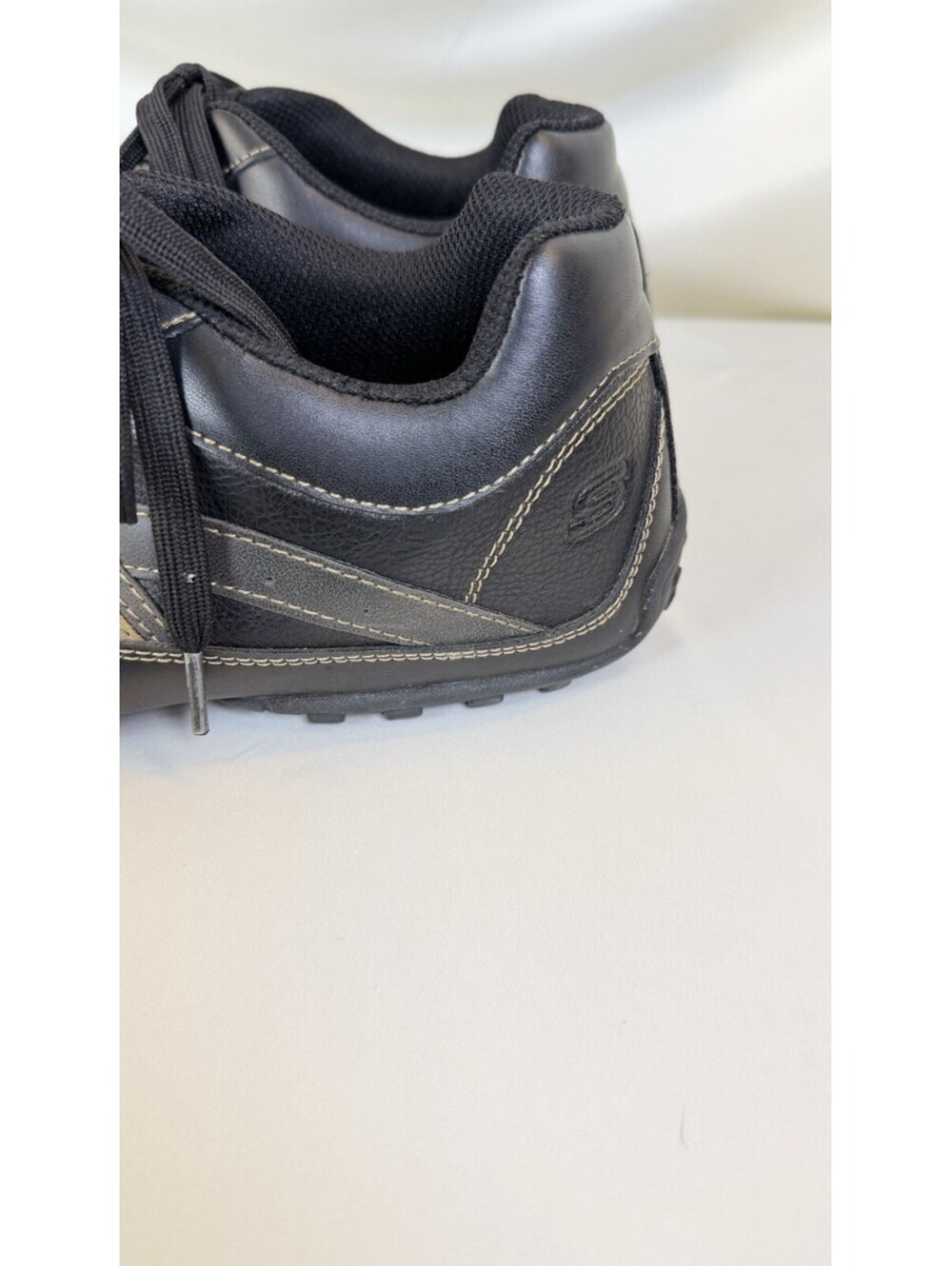 Skechers Citywalk Malton Shoes 64455 Size 10.5 Black Leather Oxford Sneaker - Picture 4 of 13